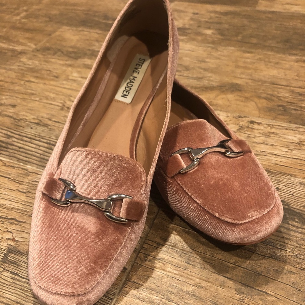 Steve Madden Velvet Loafers Size 8